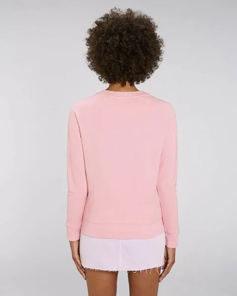 Human Family Human Family Bio Damen Rundhals Sweatshirt "Feel - Change your view" - in 7 Farben, Cotton-pink, – Produktbild 2 von 3