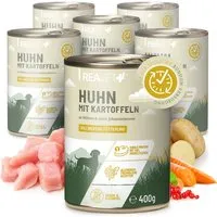 REAVET REAVET Hundenassfutter - Huhn mit Naturreis an Möhren & roten Johannisbeeren 6x400 g – Produktbild 1 von 1