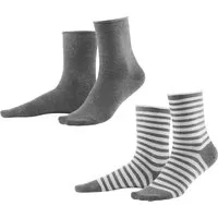 Living Crafts LIVING CRAFTS - Damen Socken, 2er-Pack - Grau (98% Bio-Baumwolle; 2% Elasthan), Nachhaltige Mode, Bio Bekleidung – Produktbild 1 von 1
