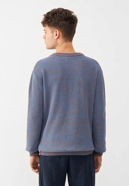 Givn Berlin Givn Berlin Strickpullover GBAIDEN aus Bio-Baumwolle, Blau (melange), – Produktbild 4 von 4