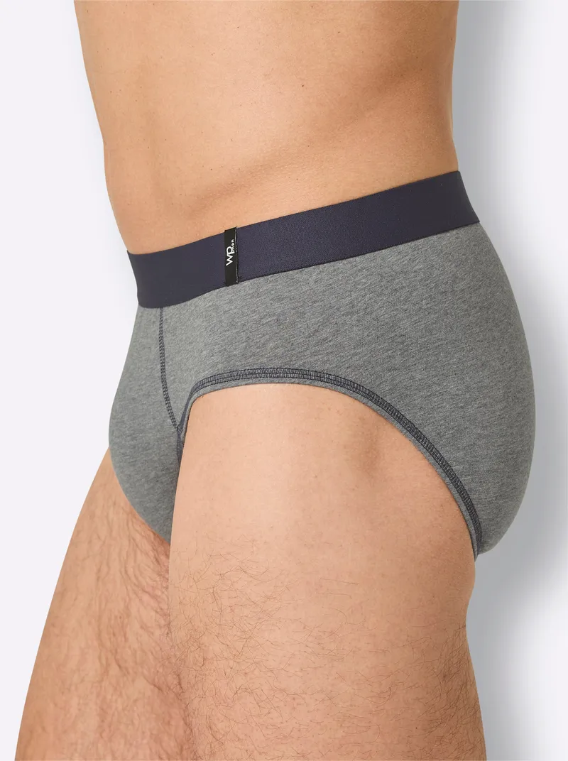 wäschepur men Slip marine + anthrazit-meliert, Marine + anthrazit-meliert, – Produktbild 2 von 3