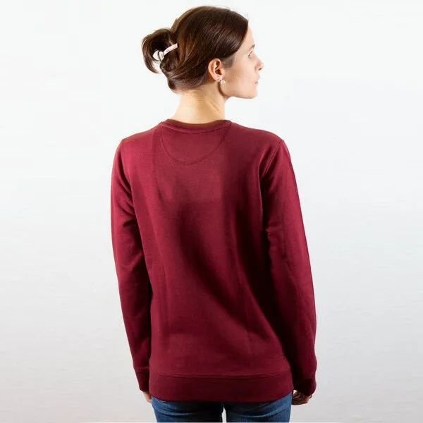Spangeltangel Spangeltangel Pullover, "Bergluft" burgund, Sweatshirt, Damen, bedruckt, Siebdruck, Outdoor, Rot, – Produktbild 2 von 4