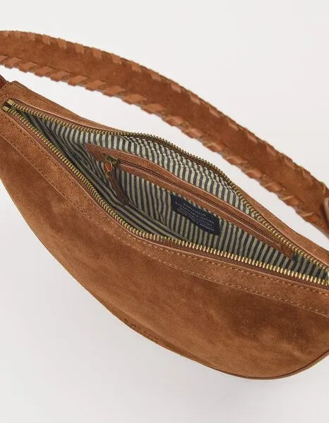 O MY BAG O MY BAG Leo Tasche aus Wildleder, Cognac - braun, – Produktbild 2 von 3