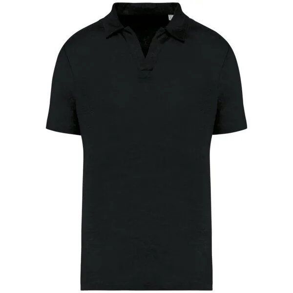 Greenspired Greenspired Herren Polohemd aus reinem Leinen S-3XL, Schwarz, – Produktbild 1 von 1