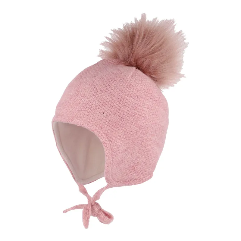 Maximo Maximo Winter-Strickmütze Glitzer Fake Fur, Rosa, – Produktbild 1 von 1