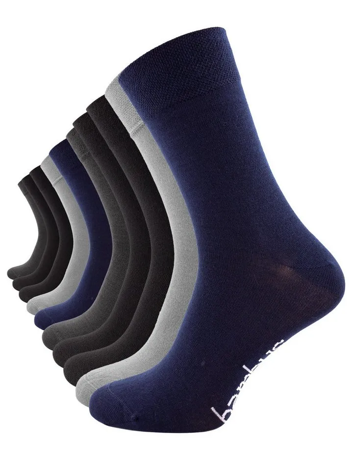 Cotton Prime® Socken Bambussocken ohne Gummibund (10-Paar) weich und atmungsaktiv durch Viskose, Schwarz, – Produktbild 1 von 4