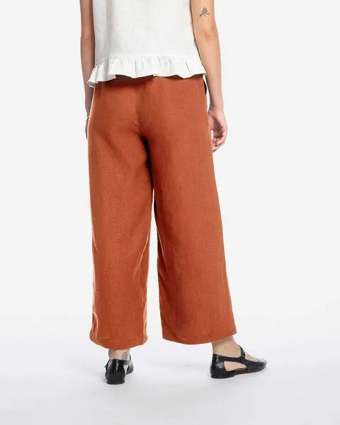 MATONA Matona Lange Hose | Culotte | aus Leinen, Rooibos, – Produktbild 2 von 3