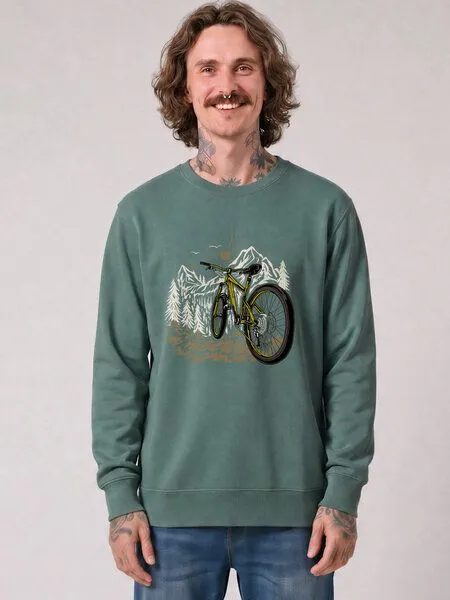 watapparel watapparel Sweatshirt Unisex Mountainbike und Berge, Green bay, – Produktbild 2 von 2