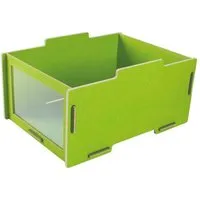 WERKHAUS WERKHAUS Aufbewahrungsbox mit PET-Fenster | stapelbar, Grasgrün, – Produktbild 1 von 1