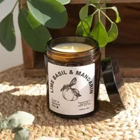 Just a decent day Just a decent day Lime. Basil & Manderin - Duftkerze - Handmade - Sojawachs – Produktbild 1 von 1