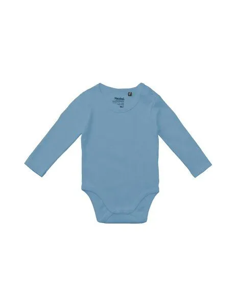 Neutral Neutral® Baby Wickelbody Strampler Langarm, Dusty indigo, – Produktbild 1 von 4