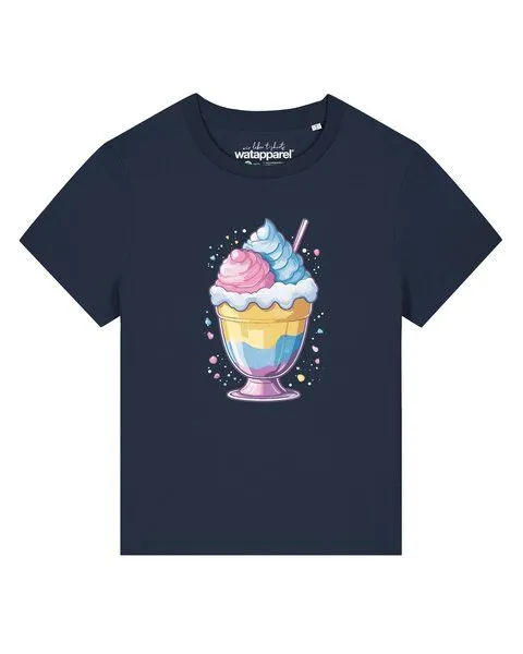 watapparel watapparel T-Shirt Frauen Eisbecher, French navy, – Produktbild 1 von 2