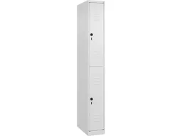 C+P C+P Doppelstock-Spind Classic PLUS, 2 Fächer, 1850x250x500mm, Verkehrsweiß/Verkehrsweiß – Produktbild 1 von 1