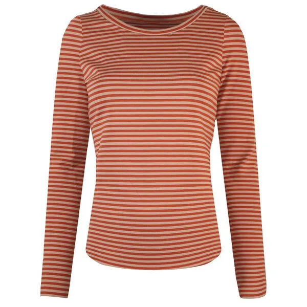 Frija Omina Frija Omina Bio Ringelshirt Ubu, Nude / rost (braun), – Produktbild 1 von 4