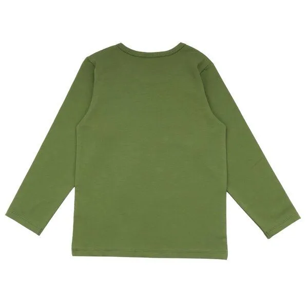 Walkiddy Walkiddy Bio-Baumwolle Langarm-Shirt Shire Horses in Grün - Nachhaltige, Allergikerfreundliche & Tierschutz-bewusste Mode – GOTS zertifiziert – Produktbild 2 von 2