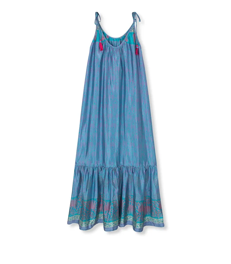 el.résidu el.résidu Damen vegan Kleid Myra, Blau, – Produktbild 1 von 2