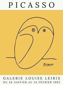 Photocircle Photocircle Poster / Leinwandbild - Picasso Eule – gelb – Produktbild 1 von 1