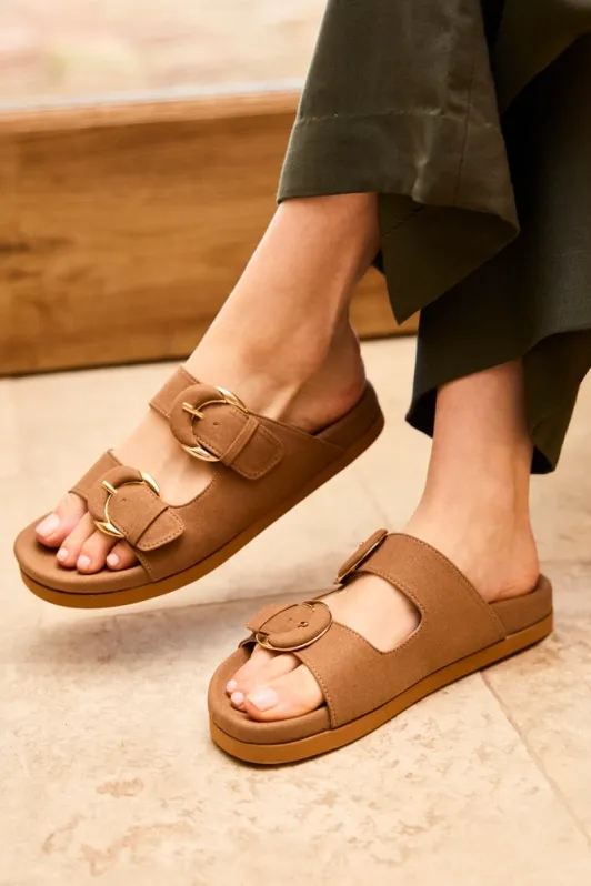Minuit Sur Terre Minuit Sur Terre Damen vegan Sandalen Camelia Mokka Beige Braun, Beige, – Produktbild 2 von 2