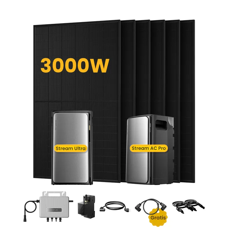 EcoFlow EcoFlow Stream Ultra, All-in-One Speicher für Balkonkraftwerke, mit 6 x 500 Bifaziale Solarmodule, by Powerness (deal) - Stream Ultra + Stream AC Pro | 3840Wh / 1 x Smart Meter / Selbstabholung – Produktbild 1 von 1