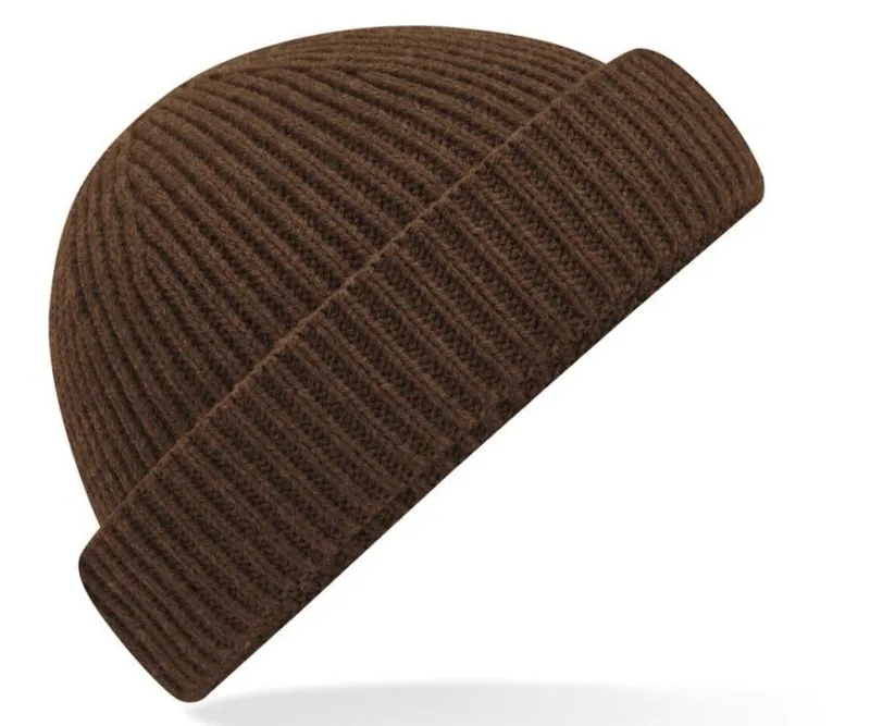 Beechfield Beechfield Strickmütze Fischermütze Herren Strick Mütze Beanie Seemannsmütze Kurz Harbour, Braun, – Produktbild 1 von 1