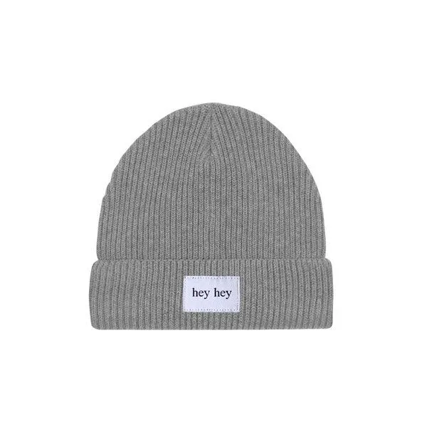 hey hey studios hey hey studios Unisex Mütze „Fisherman Beanie“ grau aus Bio-Baumwolle, Grau, – Produktbild 1 von 4