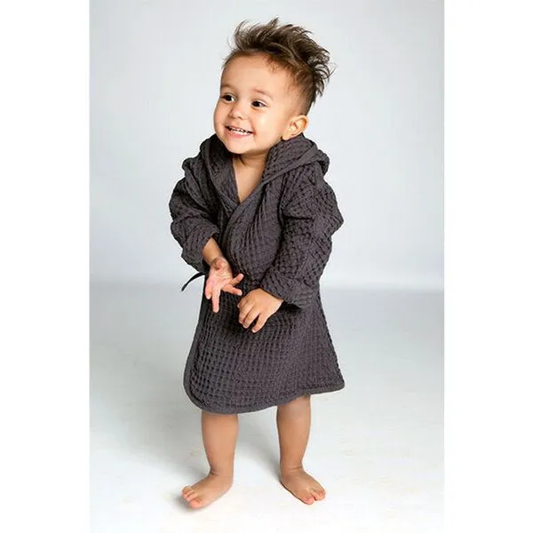 The Organic Company The Organic Company Kinder-Bademantel aus Biobaumwolle (2 - 4 Jahre), Dunkelgrau, – Produktbild 1 von 2
