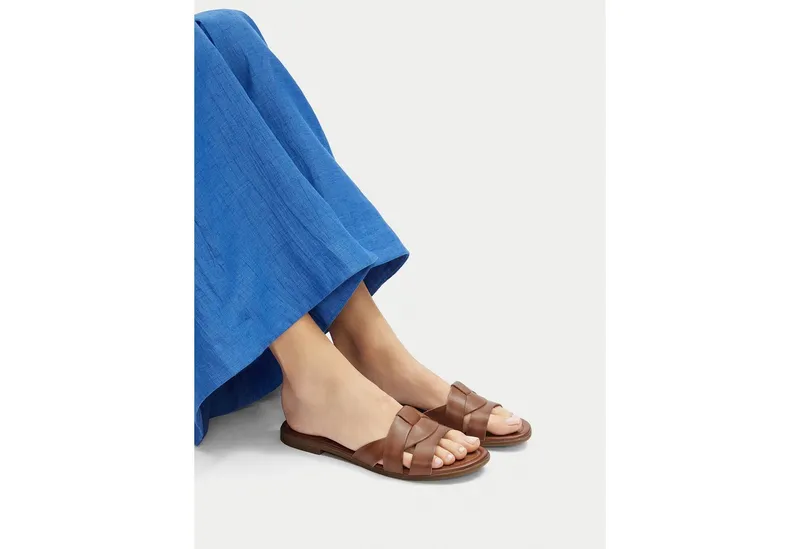 LASOCKI Damen-Flip-Flops Braun Badepantolette, Braun, – Produktbild 3 von 4