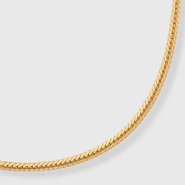 fejn jewelry fejn jewelry Kette big flat chain flache Schlangenkette, Gold, – Produktbild 2 von 4