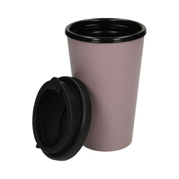 elasto elasto Kaffeebecher to go - PremiumPlus – doppelwandig - 350ml, Flieder, – Produktbild 2 von 4