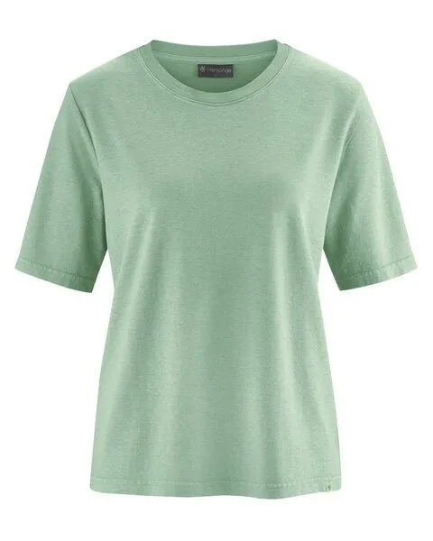 HempAge Hempage Damen T-Shirt Hanf/Bio-Baumwolle, Menta (grün), – Produktbild 2 von 4