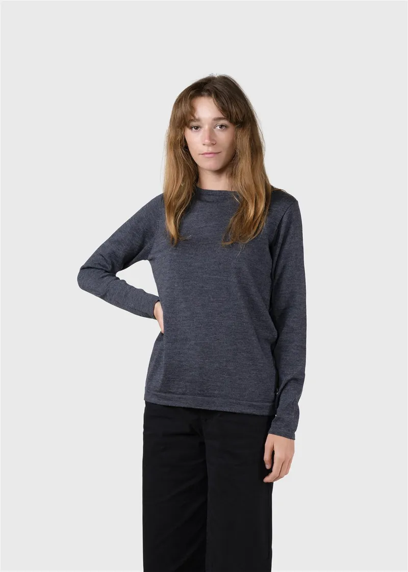 Klitmøller Merino-Pullover Modell: Charlotte, Anthrazit, – Produktbild 1 von 1