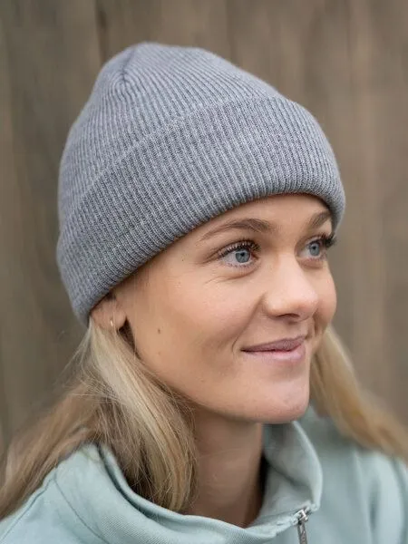 FUXBAU FUXBAU Merino Strickmütze, Graumeliert, – Produktbild 2 von 4