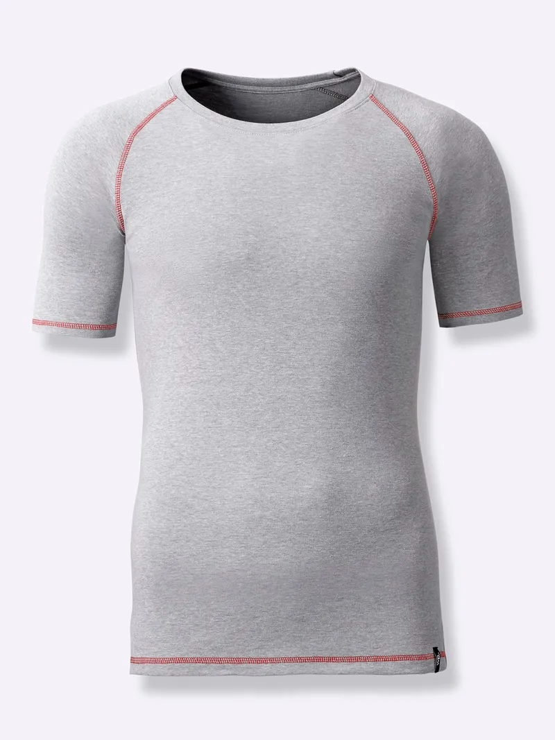 wäschepur men Shirt grau-meliert, Grau-meliert, – Produktbild 1 von 1