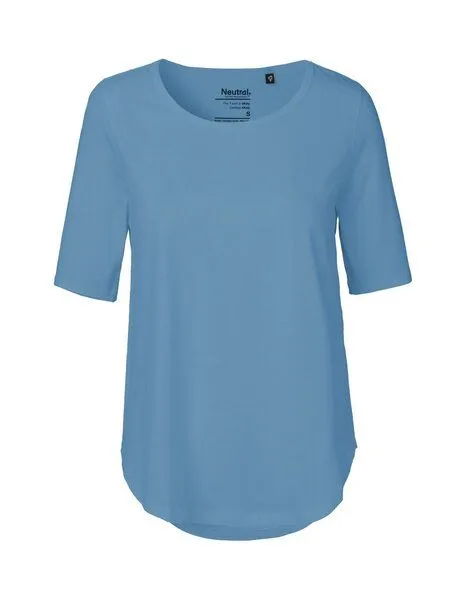 Neutral Neutral® Damen T-Shirt von Neutral Bio Baumwolle Halbarm Half Sleeve, Dusty indigo, – Produktbild 2 von 4
