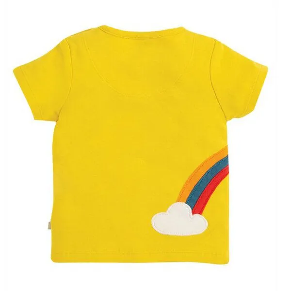 Frugi Frugi T-Shirt Dino in gelb - Scout Applique Top Sunflower Dino – Produktbild 2 von 2