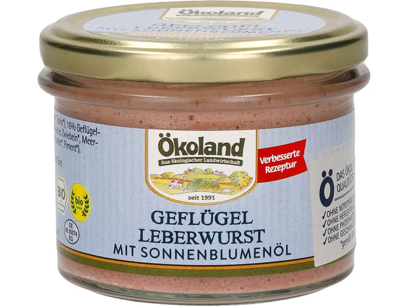 Ökoland Ökoland Bio-Geflügel-Leberwurst, 160 g – Produktbild 1 von 1