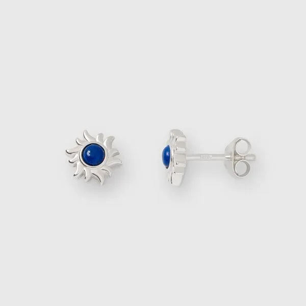 fejn jewelry fejn jewelry Ohrstecker 'precious sun' in Sonnenform, Lapislazuli / silber, – Produktbild 1 von 2