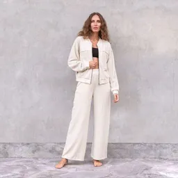 Jaya Jaya DAPHNE WAFFLE - Jeans-Loungewear! Weite Hose im Marlene Stil – Produktbild 1 von 1