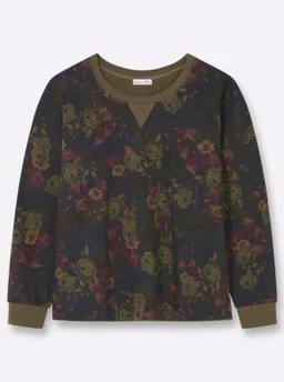sheego by Joe Browns Sweatshirt graphit-burgund-gemustert – Produktbild 1 von 1