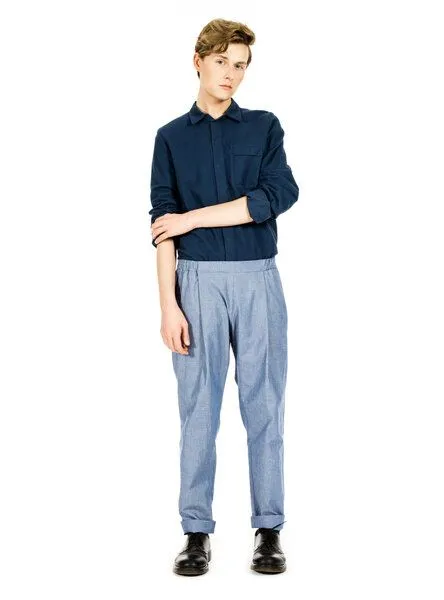 FORMAT FORMAT COSY II pants, light denim unisex, Blau, – Produktbild 1 von 4