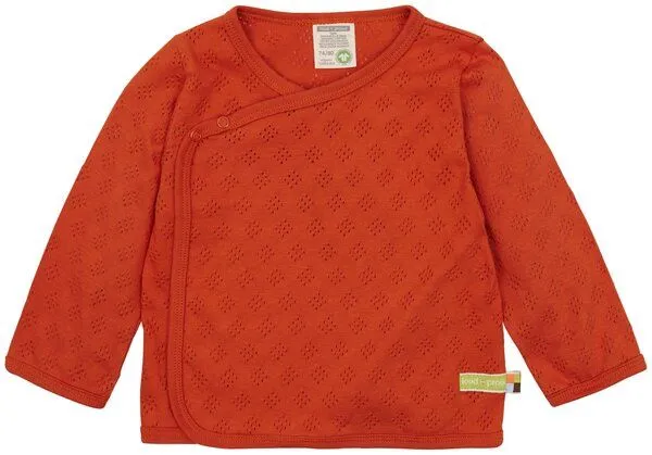 loud + proud loud + proud Babys & Kinder Wickeljacke Jacquard Strick, GOTS-zertifiziert, Terracotta(orange), – Produktbild 1 von 1