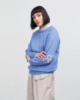 Rotholz Rotholz Damen vegan Strickpullover Blume Blau – Produktbild 1 von 1