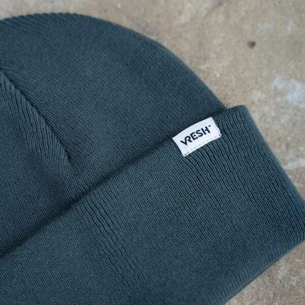 Vresh Clothing Vresh Clothing Veo - Classy Beanie aus Biobaumwolle, Tannengrün, – Produktbild 2 von 2