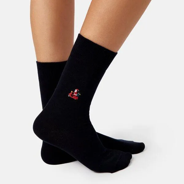 Natural Vibes Natural Vibes Santa Vespa Socken Bio GOTS | Bunte Socken | Herren Damen Socken | Weihnachten – Produktbild 2 von 2