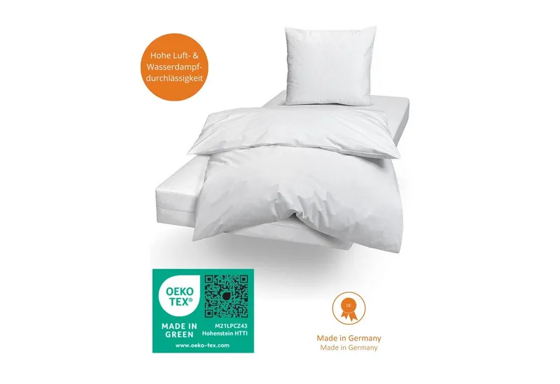 sleepling Bettbezug Encasing Bettdecke, (2 St), Milbenbezug, milbenkotdicht, Hausstauballergiker, Weiß, – Produktbild 3 von 5