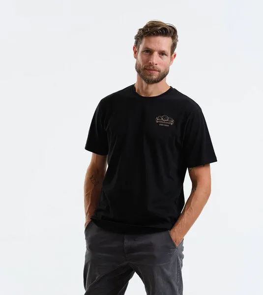 Gary Mash GARY MASH Shirt Couch Potato Miniprint aus Biobaumwolle, Schwarz, – Produktbild 4 von 4