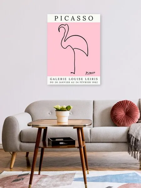 Photocircle Photocircle Poster / Leinwandbild - Picasso Flamingo – rosa – Produktbild 2 von 4