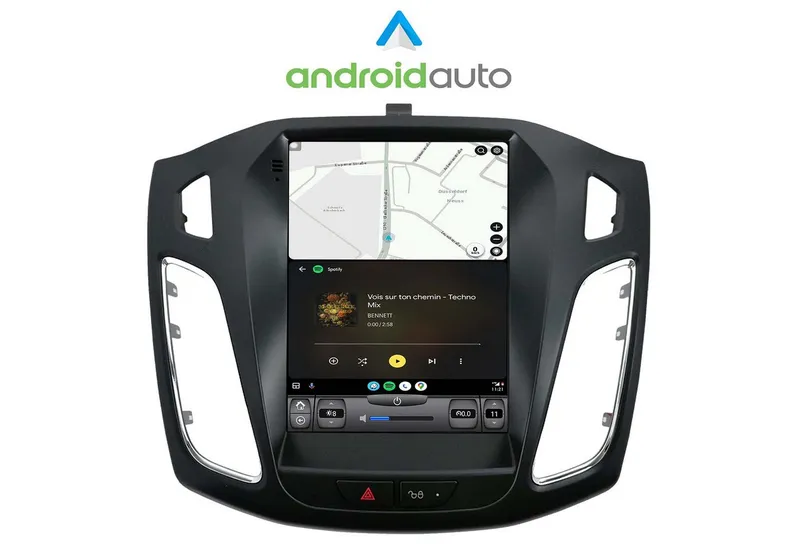 TAFFIO Für Ford Focus MK3 10-19 9.7" Touchscreen Android Autoradio CarPlay Einbau-Navigationsgerät – Produktbild 3 von 3