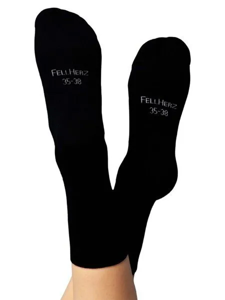 FellHerz FellHerz 3er Pack Kuschel-Socken mit Bio-Baumwolle schwarz – Produktbild 4 von 5