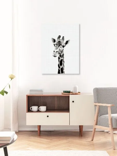 Photocircle Photocircle Poster / Leinwandbild - Giraffe (Black and White) – Produktbild 3 von 4
